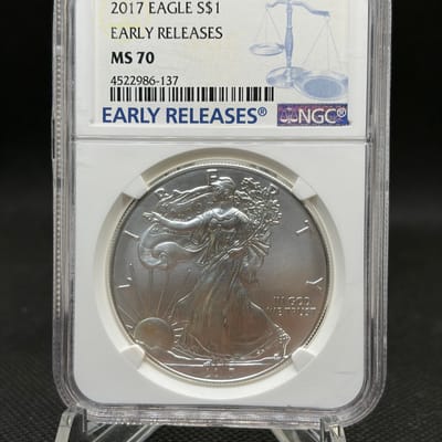 NGC MS70 2017 1 oz Silver Eagle Early Releases