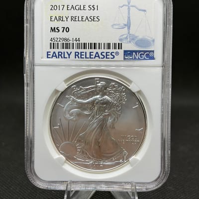 NGC MS70 2017 1oz Silver Eagle Early Releases - additional view