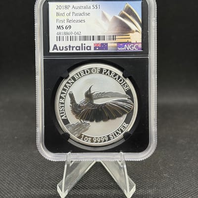 NGC MS69 2018P 1oz Silver Bird of Paradise FR - additional view