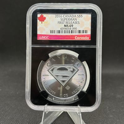 NGC MS69 2016 1oz Silver Canada Superman FR - additional view