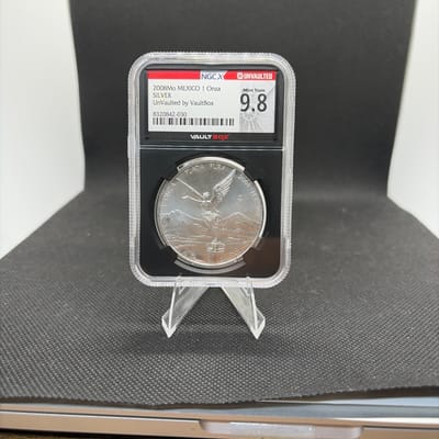 NGCX 9.8 2008 1oz Silver Mx Libertad Vault Box