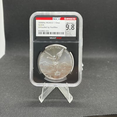 NGCX 9.8 2008 1oz Silver Libertad Mx by Vault Box