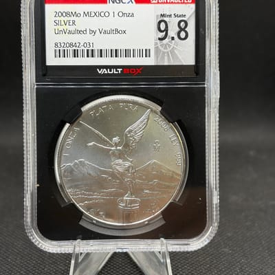 NGCX 9.8 2008 1oz Silver Libertad Mx by Vault Box - additional view