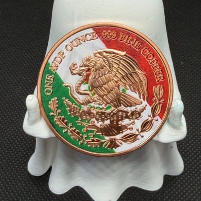 2024 Colorized Libertad 1 oz Copper Round  - additional view