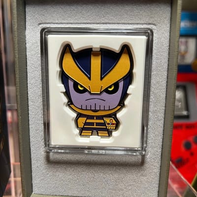 Marvel Thanos 2 oz .999 Silver Chibi Coin  - additional view