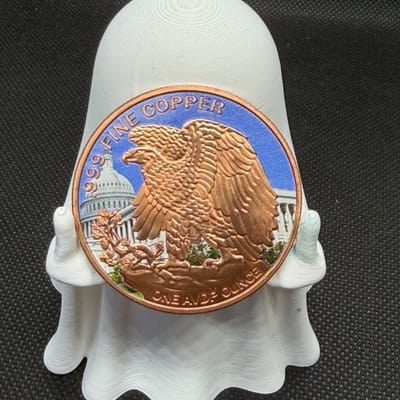 Walking Liberty 1oz .999 Copper Colorized Round - additional view