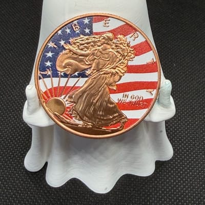 Walking Liberty 1oz .999 Copper Colorized Round