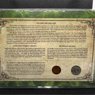 1935 Silver Certificate, Wheat Pen & Buff Nick Set - additional view
