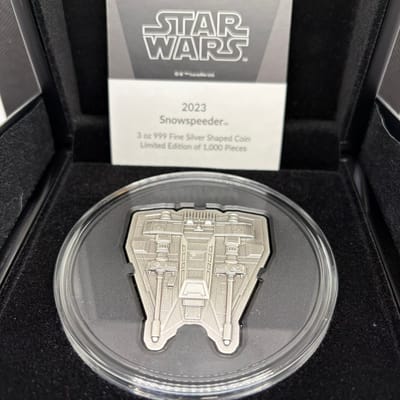 2023 Star Wars Snowspeeder 3oz .999 Silver Coin  - additional view