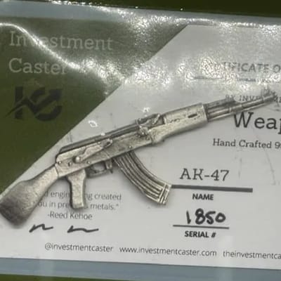 Investment Caster 8.4g .999 Silver AK-47 w/ COA - additional view