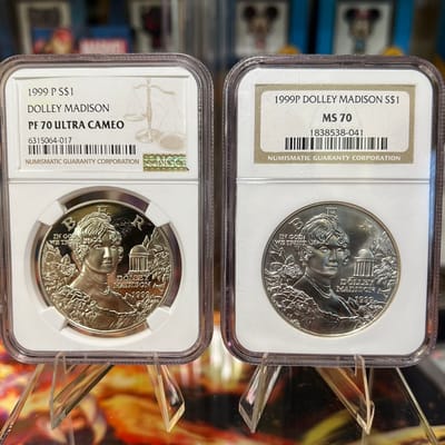 1999 P Dolley Madison Commemorative PF70/MS70 set