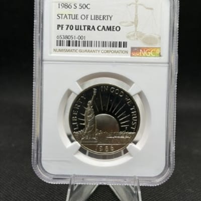 NGC PF70 UC 1986 S 50C Statue of Liberty