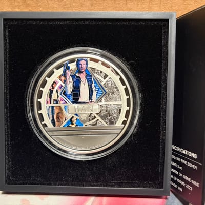 2023 Niue Star Wars Han Solo 3oz .999 Silver 
