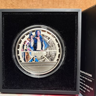 2023 Niue Star Wars Han Solo 3oz .999 Silver  - additional view