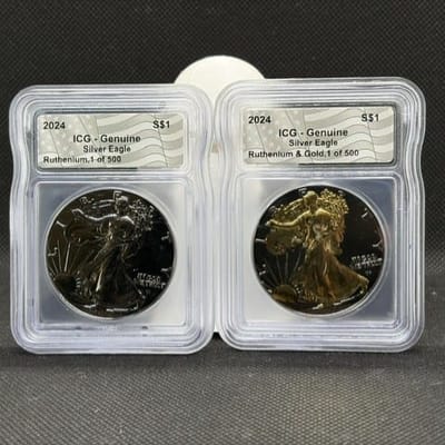 2024 1 oz ASE Black Ruthenium coated (2x)