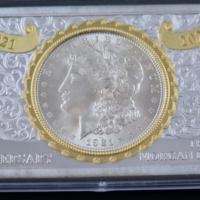 1921 Morgan Silver Dollar 100th Anniversary Bar - additional view