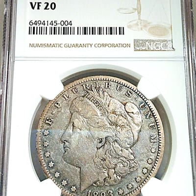 1893-CC NGC VF20 Morgan dollar