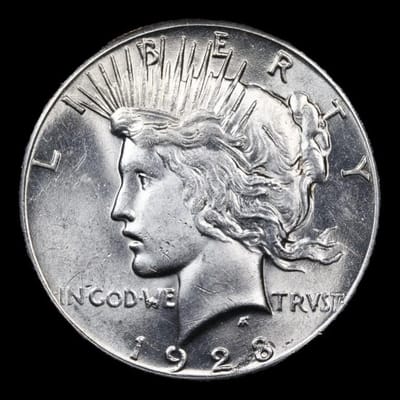 1928 P Peace dollar MS63 - additional view