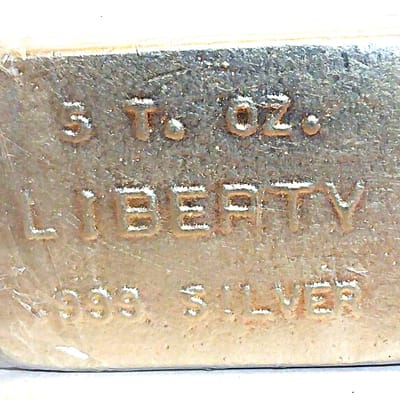 Vintage Liberty Mint 5 oz silver art bar