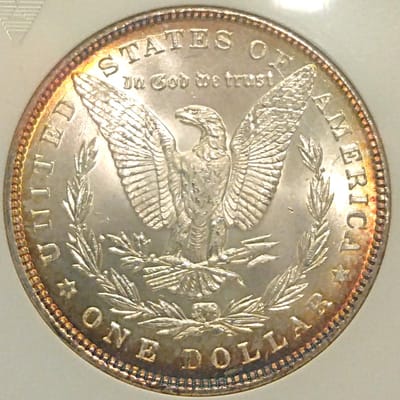 1897-P ANACs Soapbar MS65 toned Morgan dollar - additional view