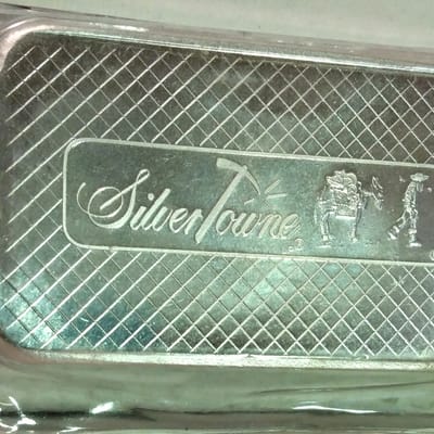 5 oz - Classic SilverTowne Prospector - silver bar - additional view