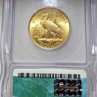 1912 $10 MS63 Gold Indian Eagle - additional view