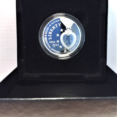 2022 US Mint Purple Heart 1 oz Proof Silver Dollar