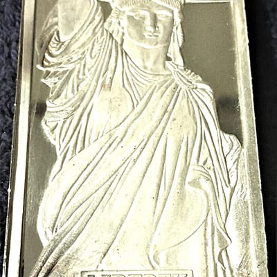 Johnson Mattey-JM 5oz 1982 MTB silver Liberty bar
