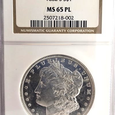 1882-S NGC MS65PL Morgan  dollar