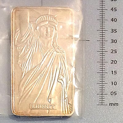 Engelhard MTB 1  oz. Liberty silver art bar by MA
