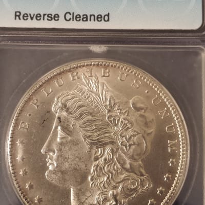 1892 CC MS60 cleaned Morgan dollar