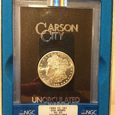 1884-CC GSA NGC MS65 Morgan 