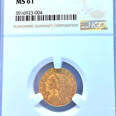 1926 $2.5 MS61 Gold Indian - additional view