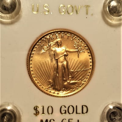 1986 $10 American Gold Eagle-1rst Year Issued
