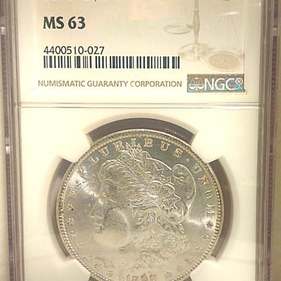 1890-P ANACs MS63 Morgan dollar