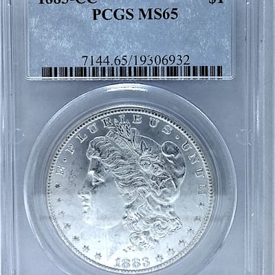 1883-CC PCGS MS65 Carson City Morgan dollar - additional view