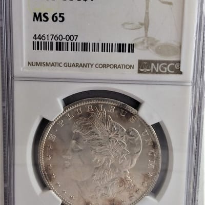 Unique toned 1885-CC NGC MS65 Morgan dollar - additional view
