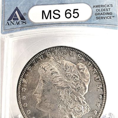 1882-S ANACs MS65 Morgan dollar