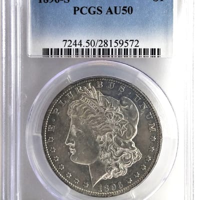1896-S PCGS AU50 Morgan  dollar