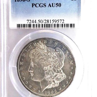 1896-S PCGS AU50 Morgan  dollar - additional view
