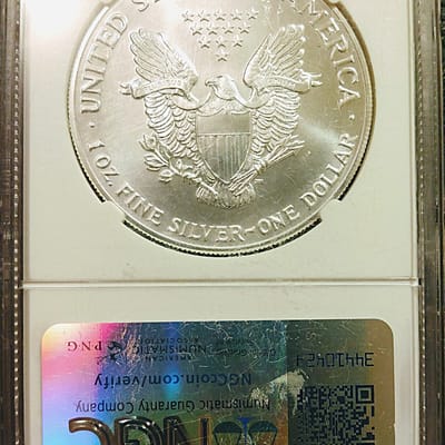 1992 American Silver Eagle NGC MS69 - additional view