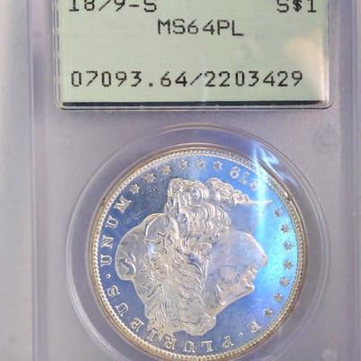 1879-S MS64PL Rattler Morgan Dollar - additional view