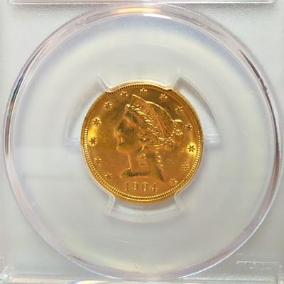 1904 $5 MS 62 Gold Liberty - additional view