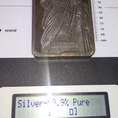1982 MTB-JM Liberty vintage 10 oz silver bar - additional view