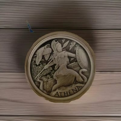 2022 Tuvalu Gods of Olympus Athena Antiqued 1 oz .