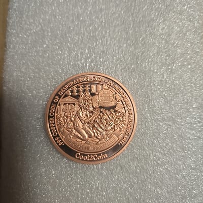 Famine Libertad  1oz copper round - additional view