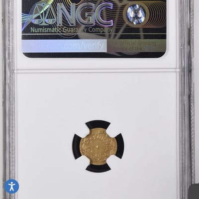 1859 California Gold Token - NGC MS 64 - additional view