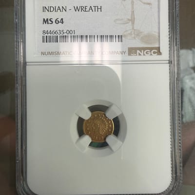 1859 California Gold Token - NGC MS 64