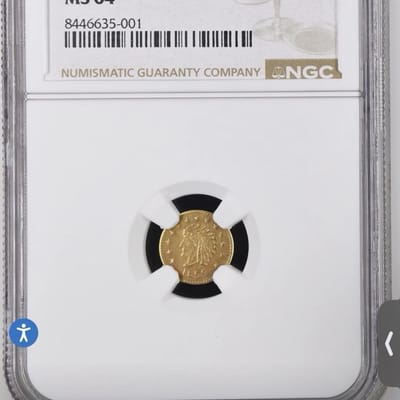 1859 California Gold Token - NGC MS 64