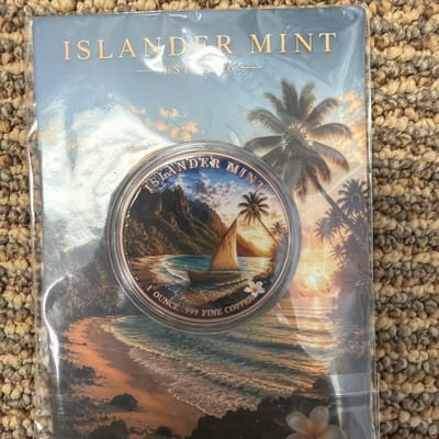 Honua Goddess of Earth 1 oz .999 Fine Copper Round Islander Mint Series 2 - additional view